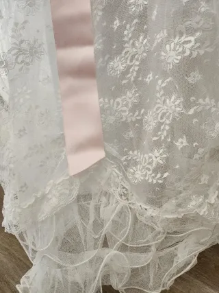 Vestido de Comunión Blanco y Rosa barato