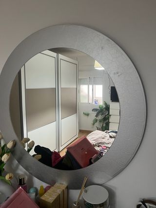 Espejo Redondo Plateado