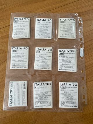 Cromos Panini Mundial Italia 90