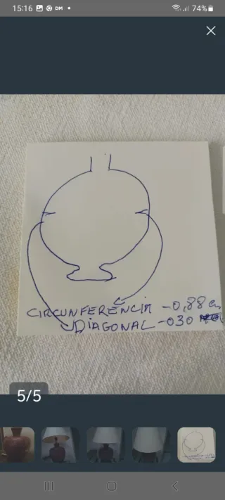 Lámpara de mesa de porcelana