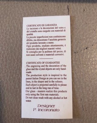 Bicchierini da liquore oro e trasparenti