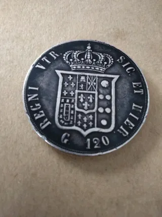 120 Grana Argento 900 Francesco II 1859