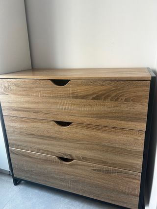 Cajonera Madera y Metal 3 Cajones