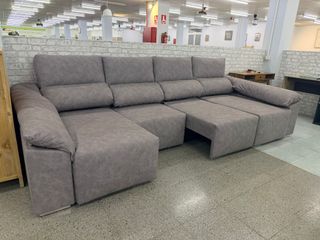 Sofá Cama Rinconera Gris Tela - Oferta!