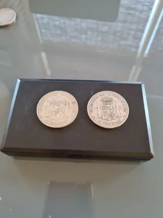 Dos duros plata Alfonso XII 1871 y 1875