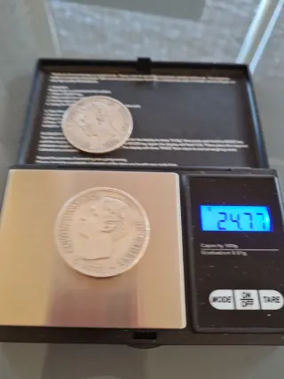 Dos duros plata Alfonso XII 1871 y 1875