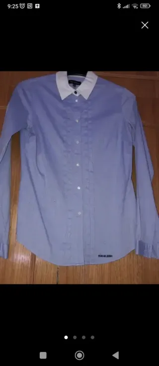 Camisa Pedro del Hierro Azul y Blanca