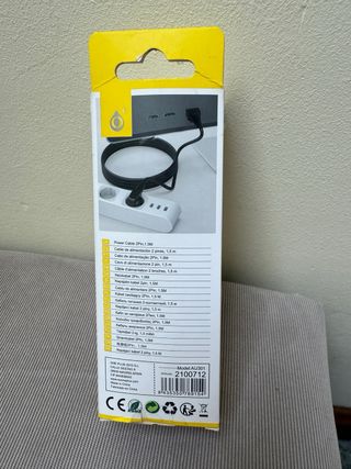 Cable de alimentación 2 pines, 1,5m.