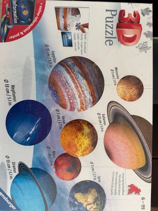Puzzle 3D Pianeti del sistema solare