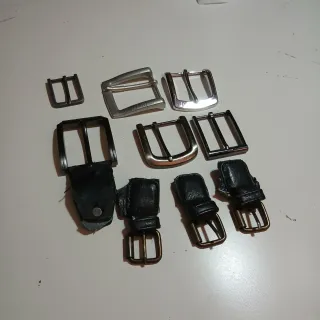 Lotto fibbie per cinture uomo 9 pezzi