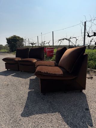 Conjunto de sillones marrones 10 unidades