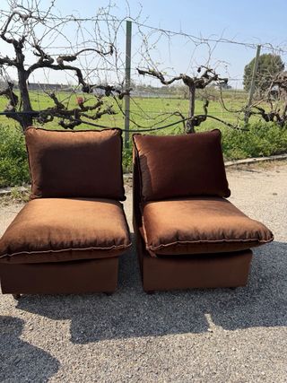 Conjunto de sillones marrones 10 unidades