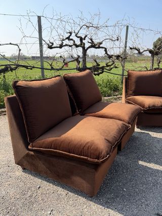 Conjunto de sillones marrones 10 unidades