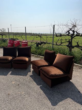 Conjunto de sillones marrones 10 unidades