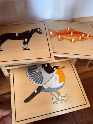 Set Puzzles Madera Montessori Animales