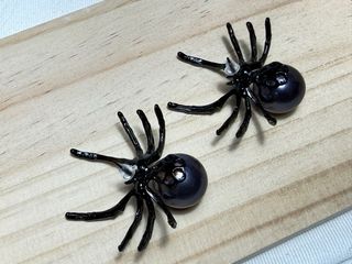 Pendientes araña perla negra