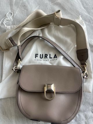 Bolso Furla Gris y Dorado