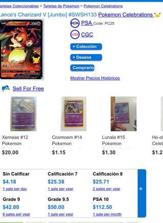 Carta Pokémon Lance's Charizard V 25 Aniversario