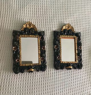 Pareja Marcos Vintage antiguos Barroco ornamentado