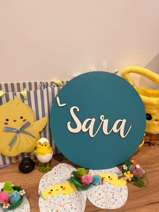 Decoración nombre Sara madera