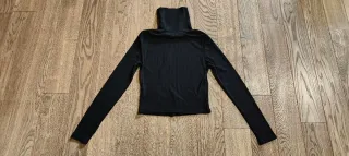 Dolcevita crop nero da ragazza Shein