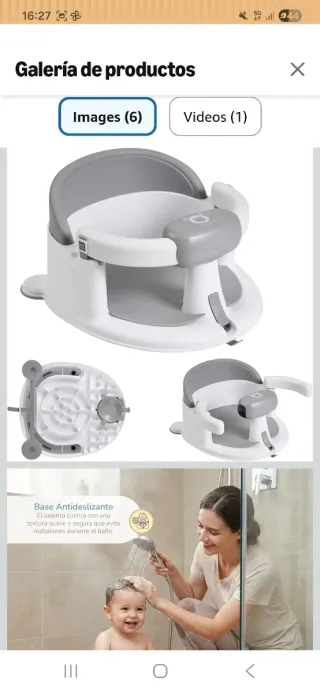 Asiento Bañera Bebé Antideslizante