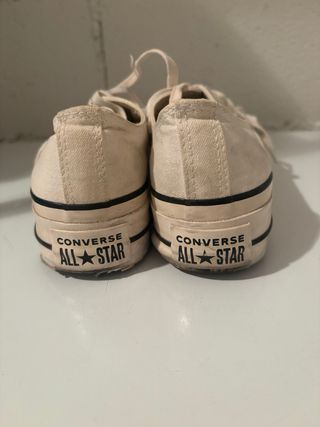 Converse blancas plataforma talla 36