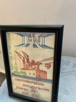 Cuadro Vintage Inauguración Puerto Sidi Ifni