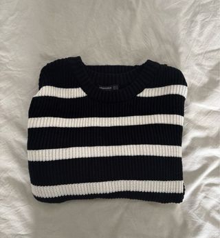 Jersey rayas oversize negro y blanco