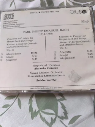 5 CDs de música Barroca con diferentes artistas