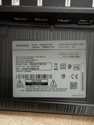 Samsung UE40NU7125KXXC TV Negra