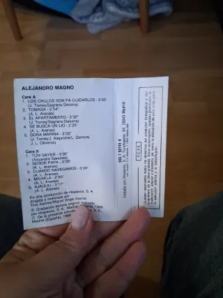 Casete Alejandro Magno (Alejandro Sanz)