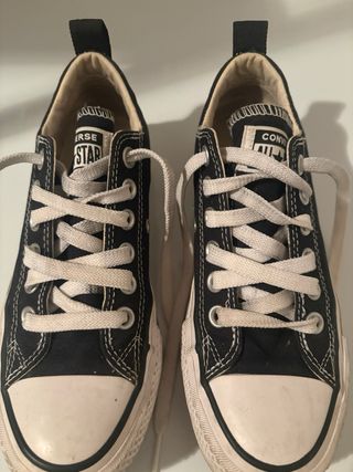Converse plataforma negras talla 36