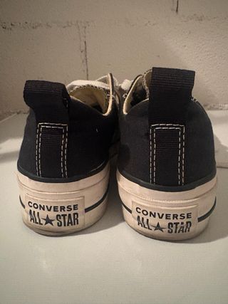 Converse plataforma negras talla 36