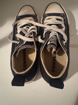 Converse plataforma negras talla 36