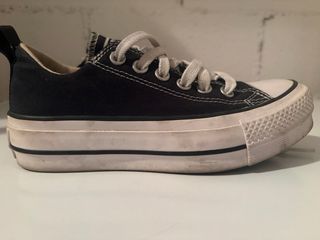 Converse plataforma negras talla 36