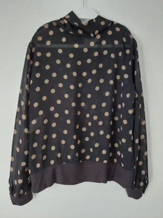Blusa GERRY WEBER lunares negra y beige