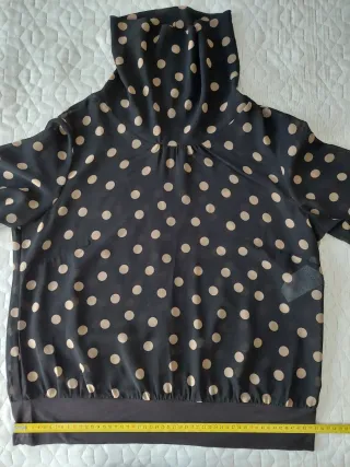 Blusa GERRY WEBER lunares negra y beige