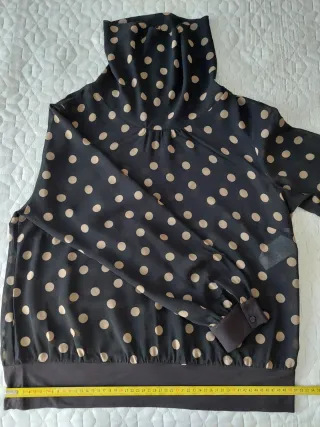 Blusa GERRY WEBER lunares negra y beige