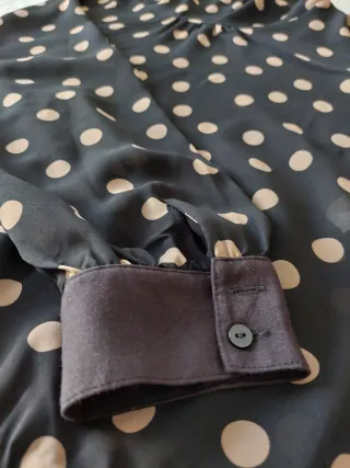 Blusa GERRY WEBER lunares negra y beige