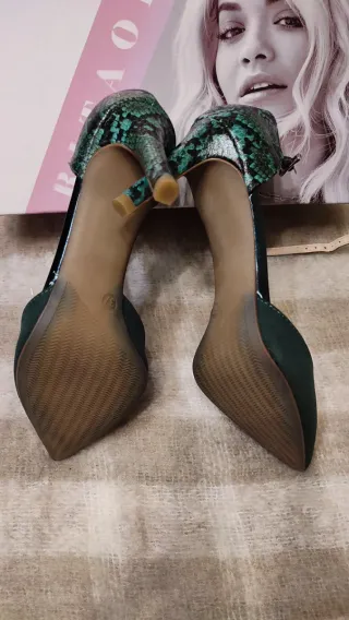 Zapatos Rita Ora Verde y Negro