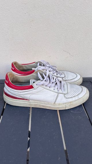 Scarpe Stone Island Bianche Rosse