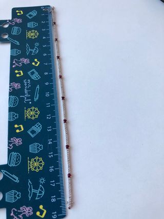 Pulsera Oro Blanco con Rubíes y Circonitas