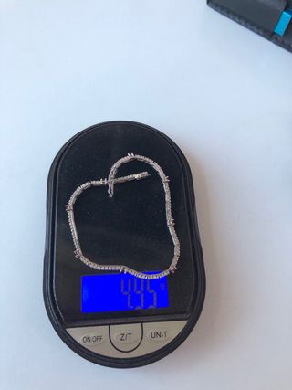 Pulsera Oro Blanco con Rubíes y Circonitas