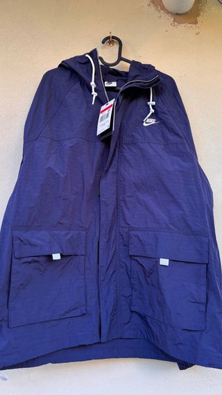 Giacca a vento Nike blu nuova con etichetta