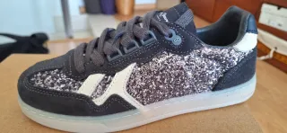 Zapatillas Pepe Jeans Glitter Gris y Dorado