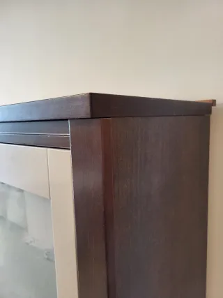 Mueble TV Benítez madera y cristal