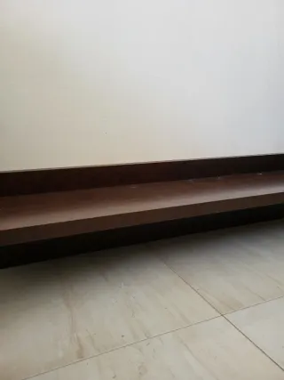 Mueble TV Benítez madera y cristal