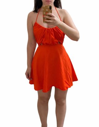 Vestido Zara Coral Corto