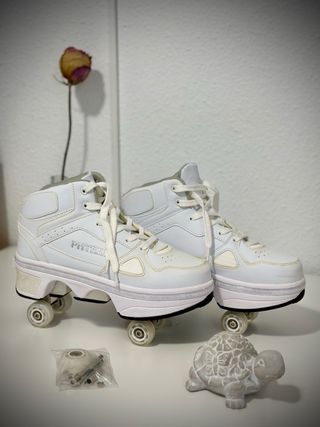 Zapatos transformables a patines 4 ruedas